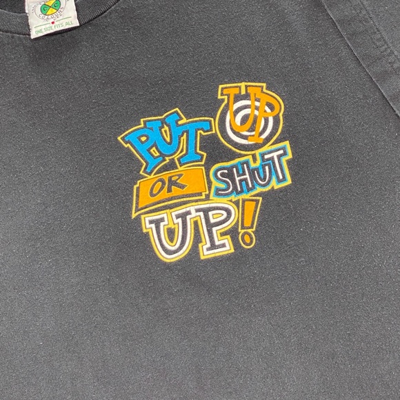 Vtg Cross Colours T Shirt 90s Put Up Or Shut Up - Picture 4 of 7